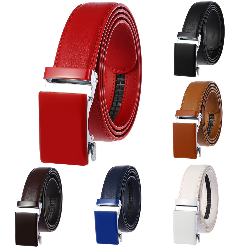 Business belt automatic buckle belt