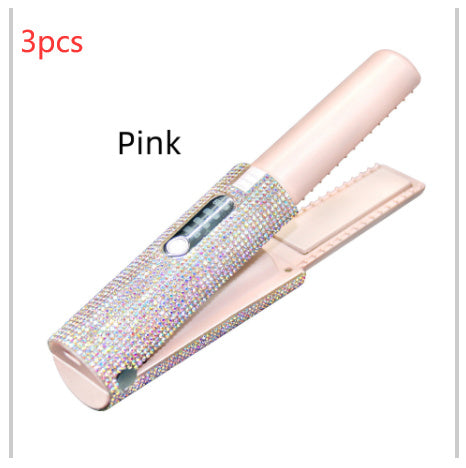 2-In-1 Electric USB Hair Straightening Brush Straightener Brush Multifunctional Comb Straightening Styler Hair Curler