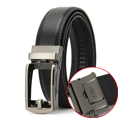 Two-layer Cowhide Fake Needle Automatic Buckle Men's Special Belt