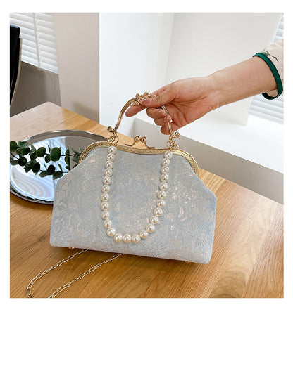 Women's Large-capacity Lace Clip Shoulder Handbag