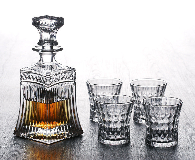 Lead-free crystal glass whisky glass set