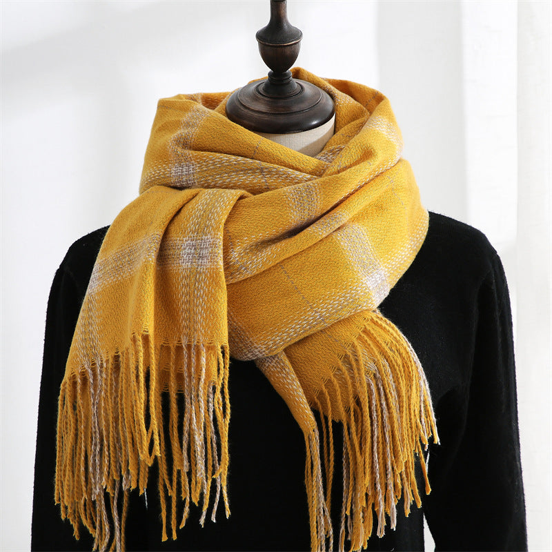 Women's Sweet Tassel Shawl Warm Cashmere Scarf