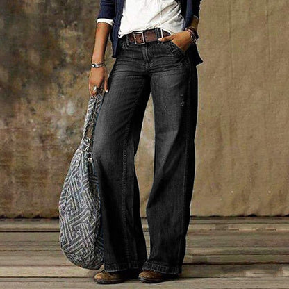 Pocket Casual Fashion Straight-Leg Jeans