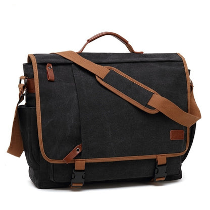 Men's Canvas Waterproof Large Capacity Shoulder Bag