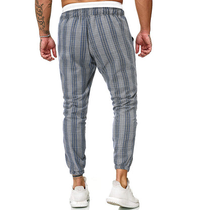 Fashion check casual trousers