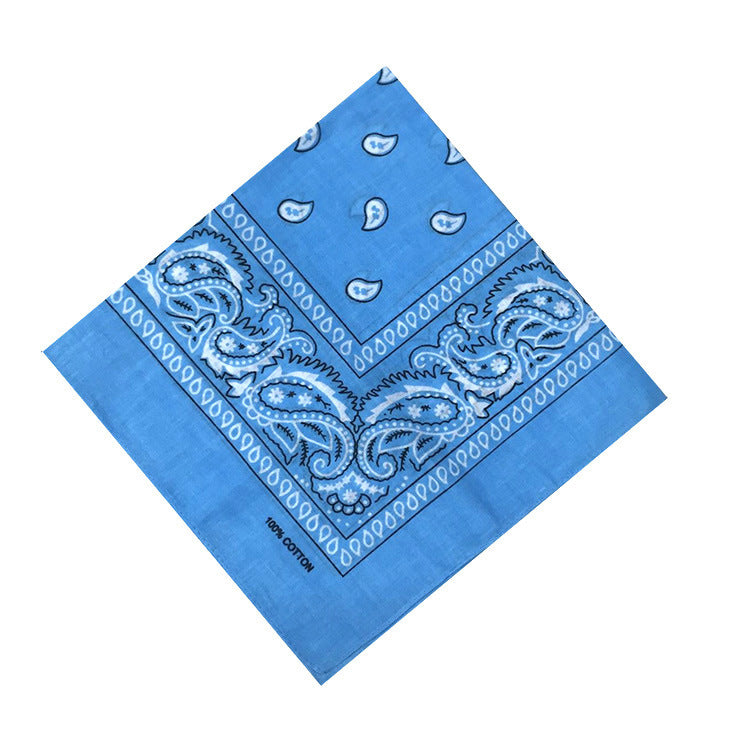 55cm Cotton Cashew Flower Square Scarf Printed Bandanna