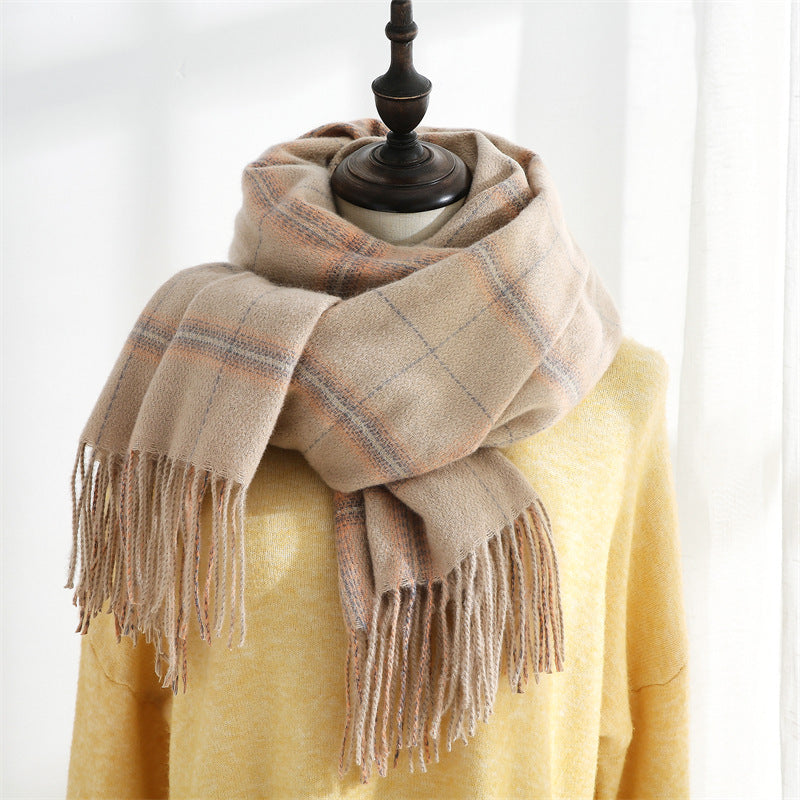 Women's Sweet Tassel Shawl Warm Cashmere Scarf