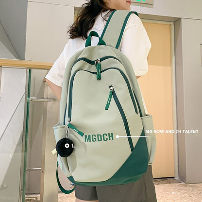 Casual Backpack Good-looking Schoolbag College Women's Simple All-match College Style