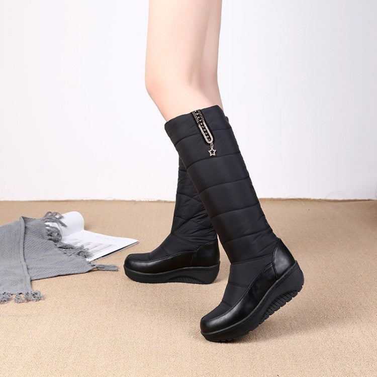 Thick Fur Snow Boots Wedge Casual High Leg Boot