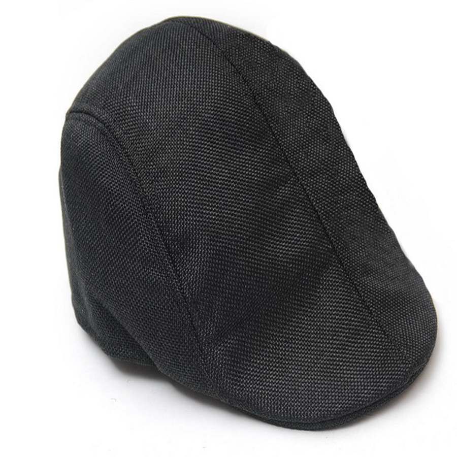 Breathable linen cotton duck tongue beret middle aged man