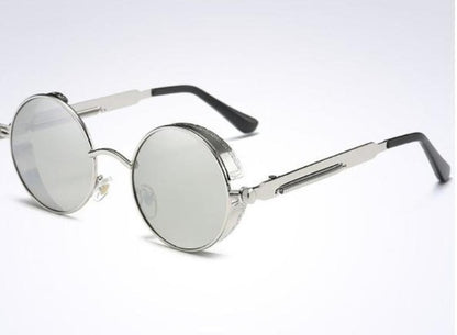 UV protection round frame metal sunglasses