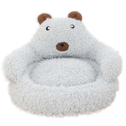 New Winter Cute Alpaca Cat Bed House Nest Warm Comfortable Pet Products Bottom Non-slip Bed For Dog Dog Bed Pet Mats Pads