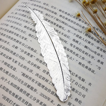 Metal Feather Bookmark Chinese Style Gifts Ornament Pendant