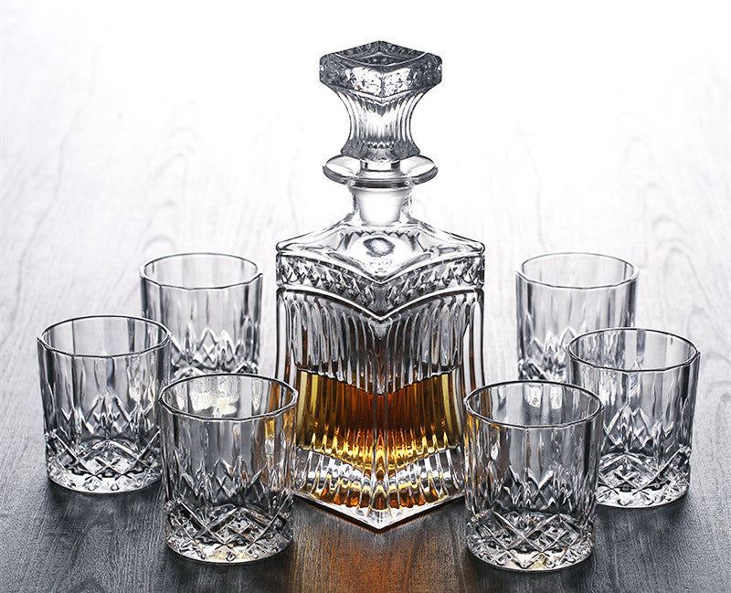 Lead-free crystal glass whisky glass set