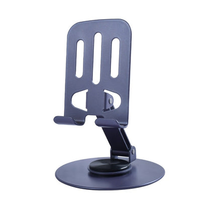 Alloy 360 degree rotating desktop phone holder for live streaming, portable folding lazy tablet phone holder