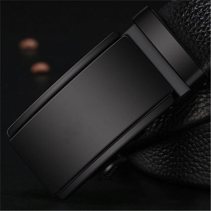 Lengthen Popular Classic Glossy Black Men's Automatic Buckle Belt