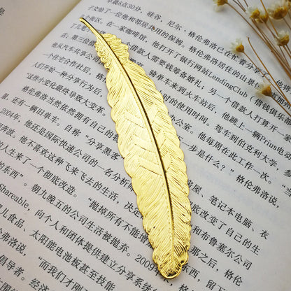 Metal Feather Bookmark Chinese Style Gifts Ornament Pendant