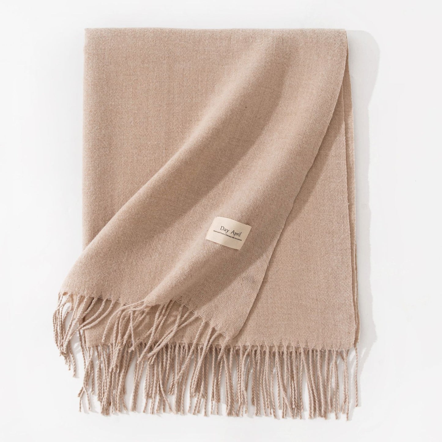 Pure Color Artificial Cashmere Scarf Women's Winter High-grade Shawl