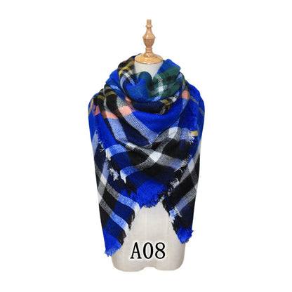 Colorful imitation cashmere check square