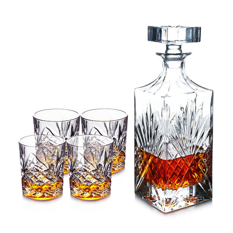 Lead-free crystal glass whisky glass set