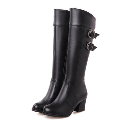 Martin thick heel platform rider boots