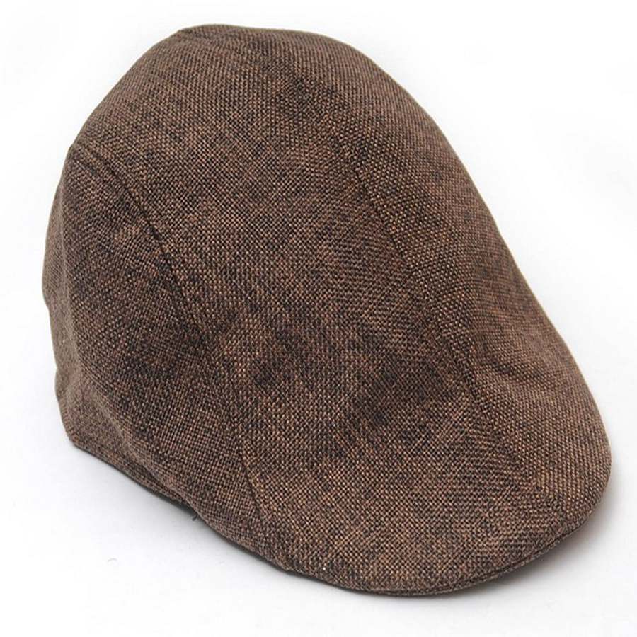 Breathable linen cotton duck tongue beret middle aged man