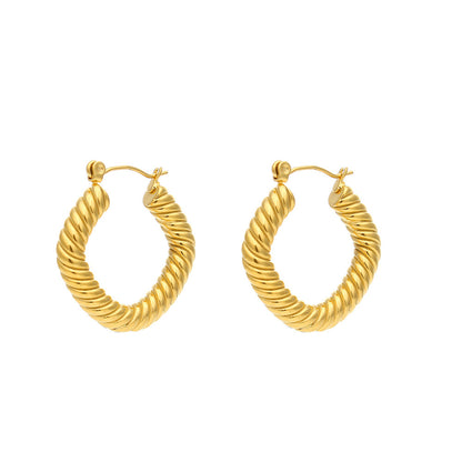 Emani Twist Square Earrings