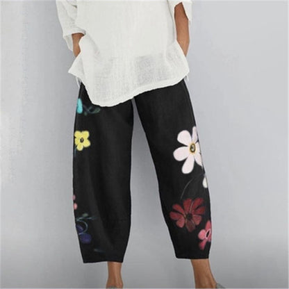 Loose Street Fashion Printed Cropped Trousers