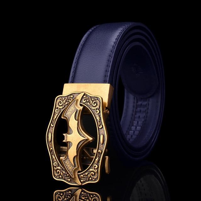 New Style Men's Casual Belt Bat Buckle Antique Automatic Buckle Belt