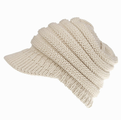 Women Ponytail Beanies Autumn Winter Hats Female Soft Knitting Caps Warm Ladies Skullies