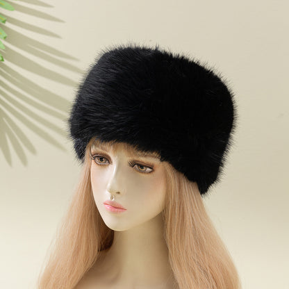 Women's Fox Fur Warm Ear Protection Bucket Hat