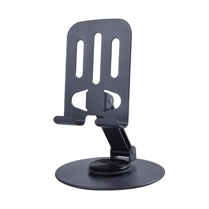 Alloy 360 degree rotating desktop phone holder for live streaming, portable folding lazy tablet phone holder