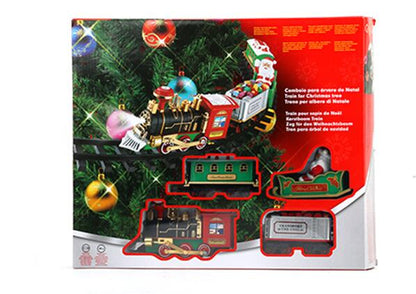 Christmas Electric Rail Car Toys Train Track Musical Christmas Tree Decoration Railway Set Children'S Kids Toys Gift