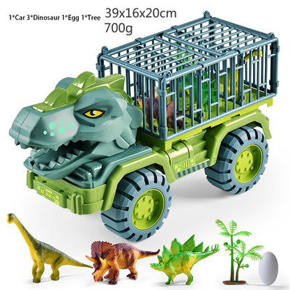 Dinosaur Transporter Children's Toy Set Boy Tyrannosaurus Rex Triceratops Car Solid Dinosaur Fall Resistant