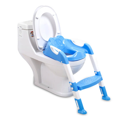 Folding Baby Potty Training Chair with Adjustable Ladder