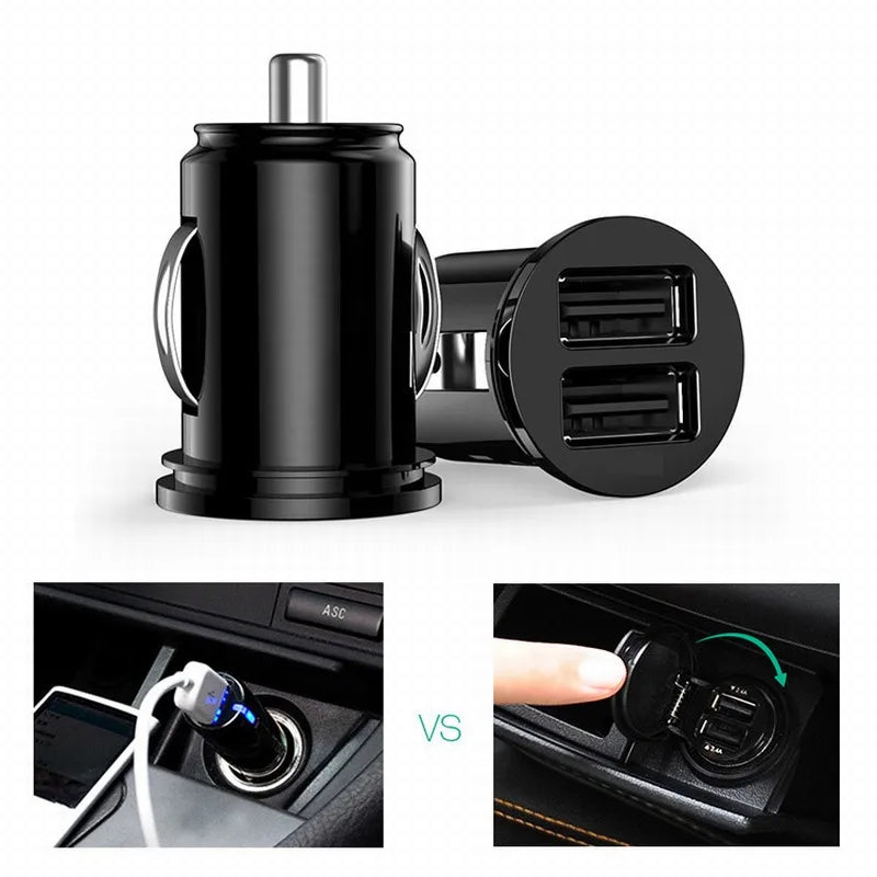 Car Truck Dual 2 Port USB Mini Charger Adapter 12V Power