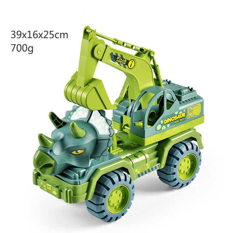 Dinosaur Transporter Children's Toy Set Boy Tyrannosaurus Rex Triceratops Car Solid Dinosaur Fall Resistant