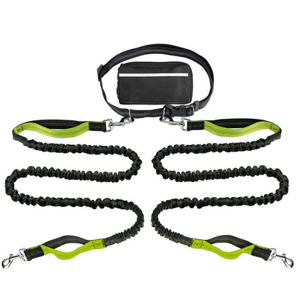 Pet Running Traction Jump Rope Suit Reflective Night Running Sports Waist Bag Cross