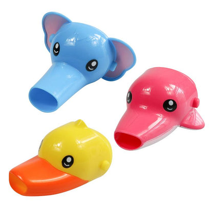 Happy Fun Animals Faucet Extender Baby Tubs Kids Hand Washing Bathroom Sink Gift Fashion and Convenient