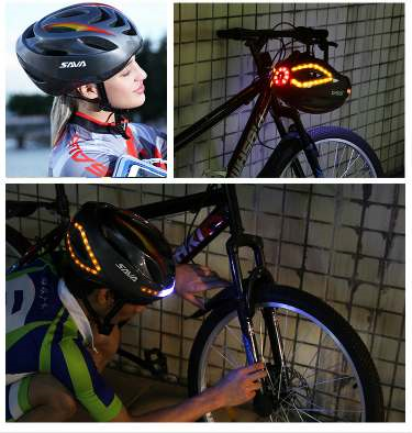 Intelligent steering helmet led bicycle equipment