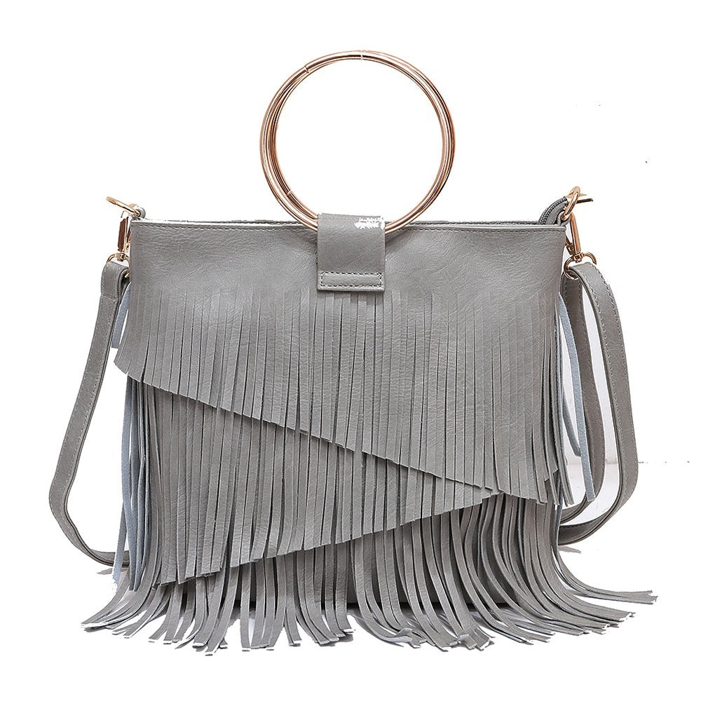 Iron Portable And Fashion New Irregular Tassel Bag