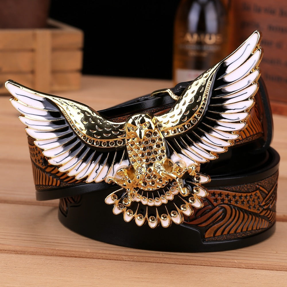 Men's Fashion Eagle Leather Belt