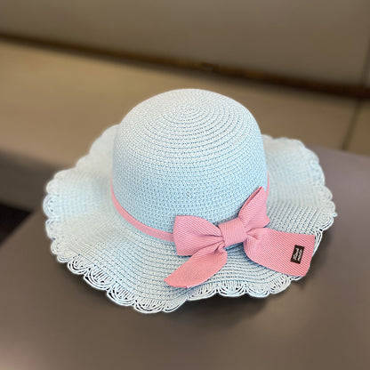 Girls Summer New Straw Hat Bag Set