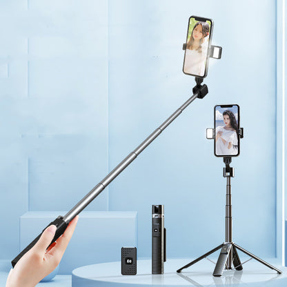 Quadrupod Double Fill Light Mobile Phone Bluetooth-compatible Selfie Stick