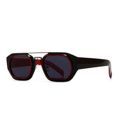 New Modern Retro Square Frame Narrow Sunglasses