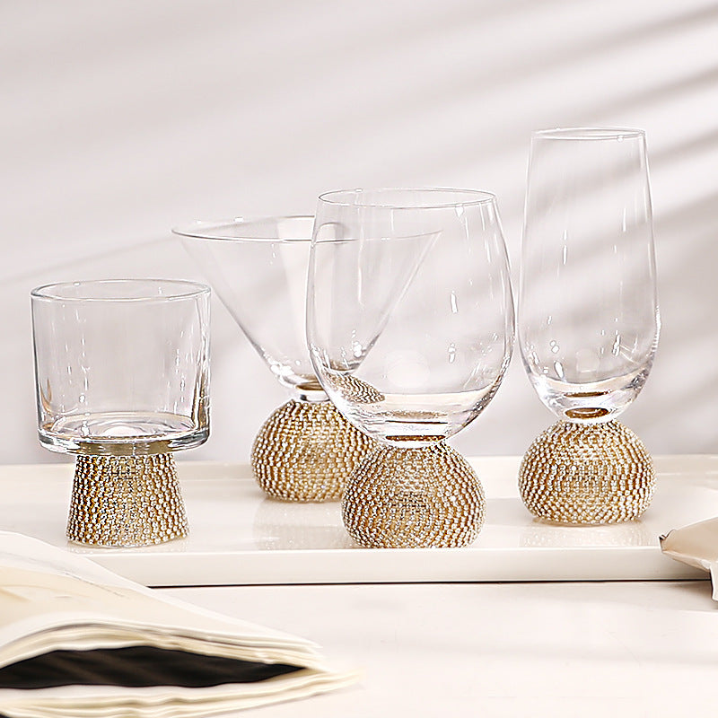 Light Luxury Diamond-encrusted Crystal  Wine Glass