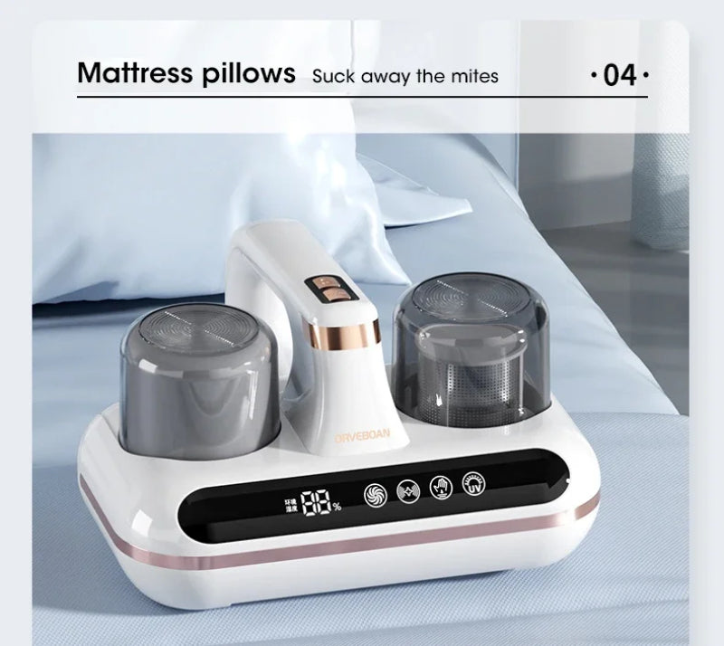 New Mattress Vacuum Mite Remover Cordless Handheld Cleaner Powerful Suction For Cleaning Bed Pillows Home Supplies