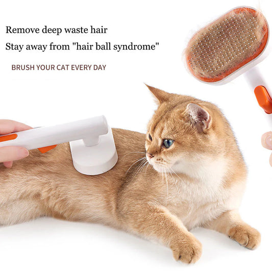 Pet comb, pet hair removal brush, cat and dog comb, automatic hair removal and beauty brush