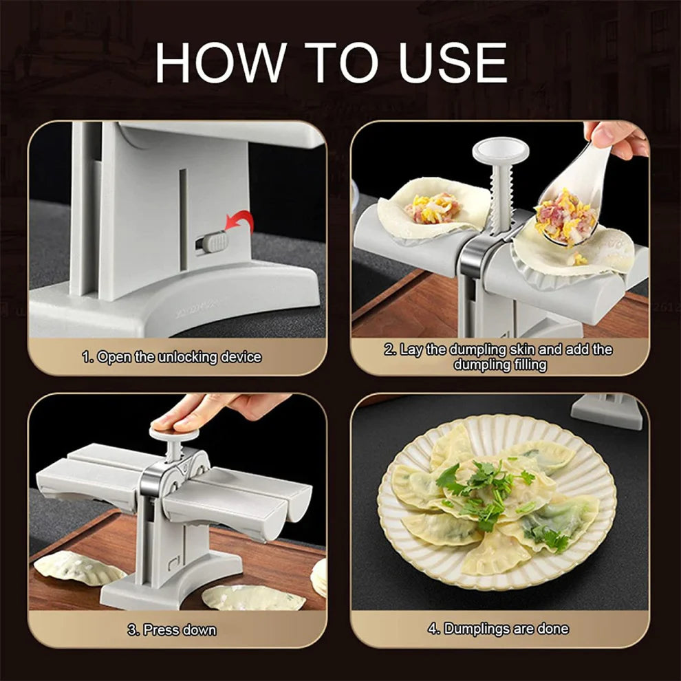 Fully automatic dumpling making machine household dumplings fancy pinch dumpling machine artifact set small dumpling two-end mold