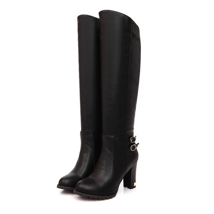 Chunky Heel Over-the-knee Boots Women's High Heels